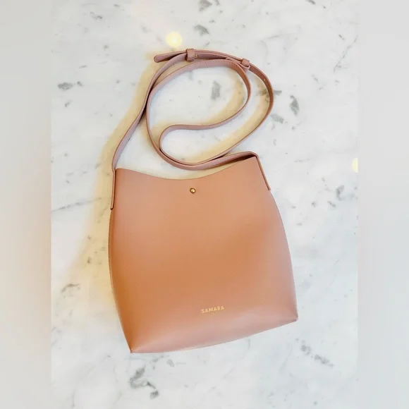 Preowned Samara Vegan Small Cross Body Bag in Bluff - Elegant Pink Shoulder Bag - Picture 2 of 6